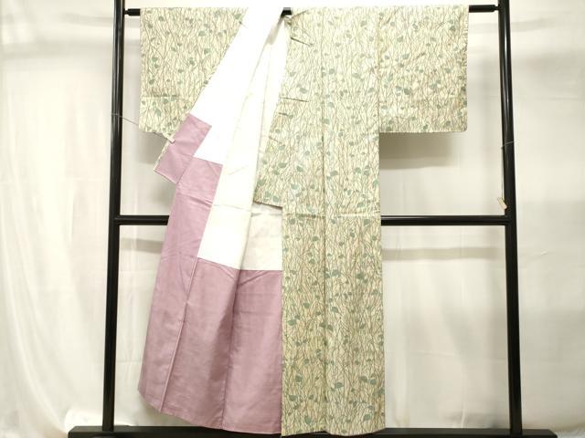 平和屋着物■上質な紬 草木文 正絹 逸品 CABI8059ev