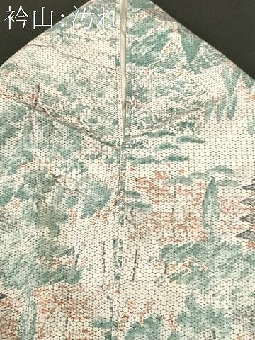 平和屋着物■本場染大島紬 樹林風景文 正絹 逸品 CABI8075ev