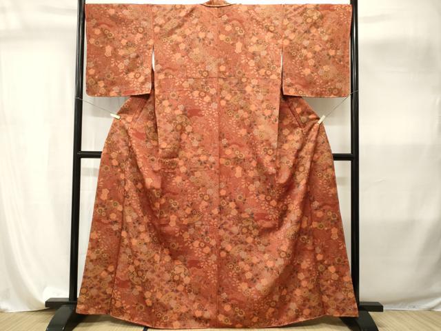 平和屋着物■上質な小紋 辻が花 金彩 正絹 逸品 CABI8076ev