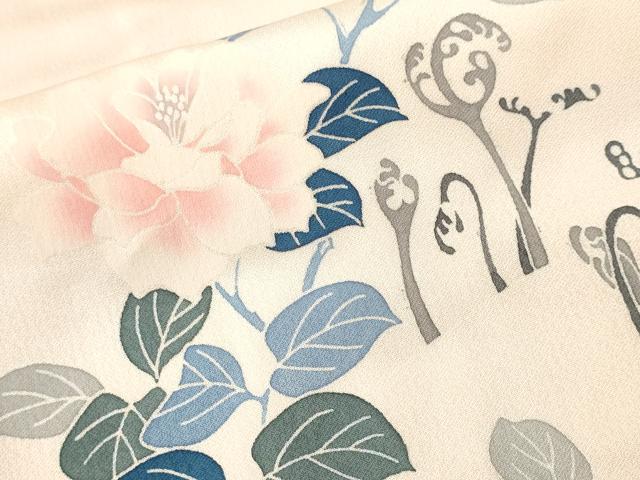 平和屋着物■訪問着 流水枝花文 暈し染め 正絹 逸品 CABI8090ev