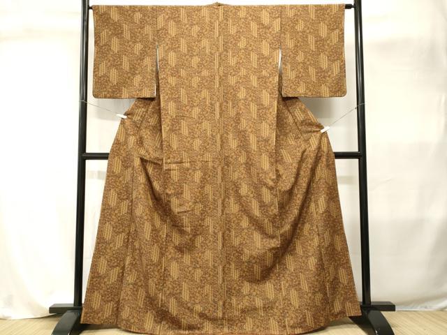 平和屋着物■上質な小紋 切嵌鳳凰花文 正絹 逸品 CABI8094ev