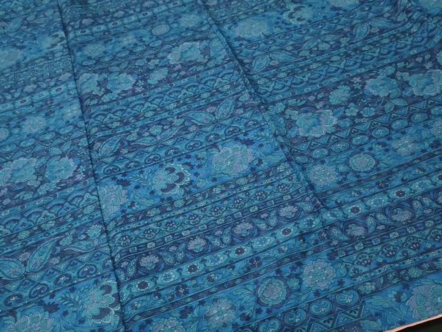 平和屋着物■小紋 更紗横段枝花文 洗える着物 CABI8131ev