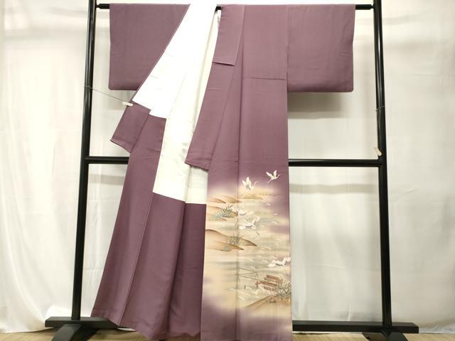 平和屋着物■豪華色留袖 立波飛鶴文 暈し染め 金銀彩 正絹 逸品 CABI8149ev