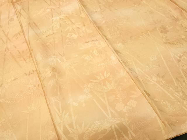平和屋着物■上質な小紋 笹竹梅飛鶴文 暈し染め 正絹 逸品 CABI8165ev