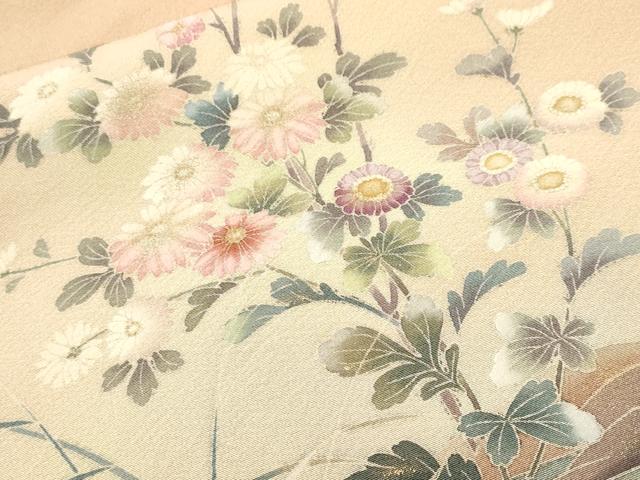 平和屋着物■訪問着 流水花鳥文 暈し染め 金彩 正絹 逸品 CABI8175ev