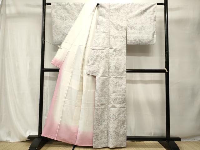 平和屋着物■上質な紬 草花文 正絹 逸品 CABI8179ev