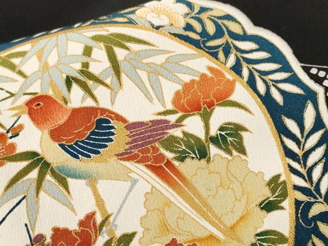 平和屋着物■豪華黒留袖 駒刺繍 鏡裏花鳥七宝文 金彩 正絹 逸品 CABI8183ev