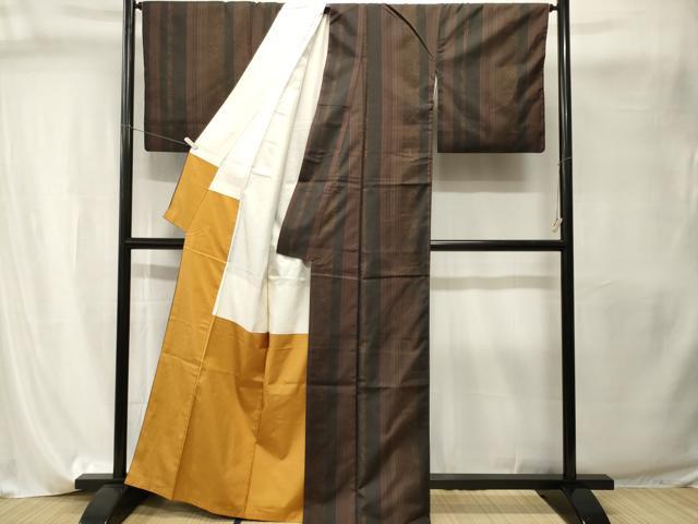 平和屋着物■本場染大島紬 切嵌吉祥間道 正絹 逸品 CABI8184ev