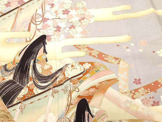 平和屋着物■豪華色留袖 作家物 十二単花文 暈し染め 金彩 正絹 逸品 CABI8185ev