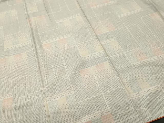 平和屋着物■上質な紬 幾何学文 正絹 逸品 CABI8189ev