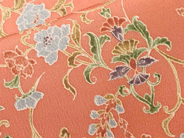 平和屋着物■上質な小紋 花唐草文 正絹 逸品 CABI8198ev