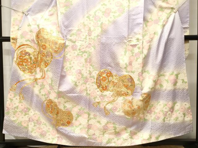 平和屋着物■豪華振袖 駒刺繍 鼓草花文 暈し染め 金彩 やまと誂製 正絹 逸品 CABI8228ev