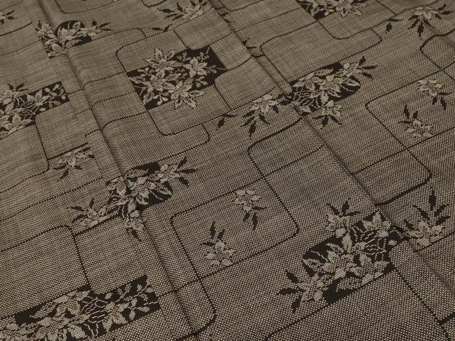 平和屋着物■本場大島紬 7マルキ 草花文 日畑嘉一作 証紙付き 正絹 逸品 CABI8263ev