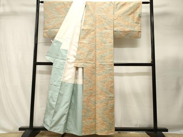 平和屋着物■上質な紬 よろけ縞 正絹 逸品 CABI8271ev