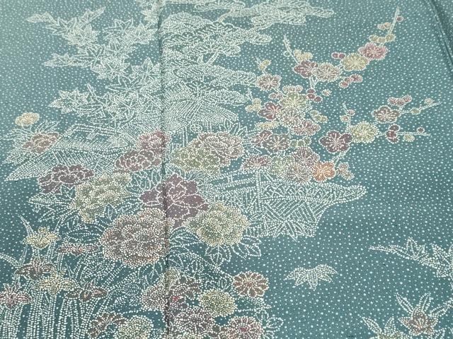 平和屋着物■訪問着 紬地 御所解文 暈し染め 正絹 逸品 CABI8277ev