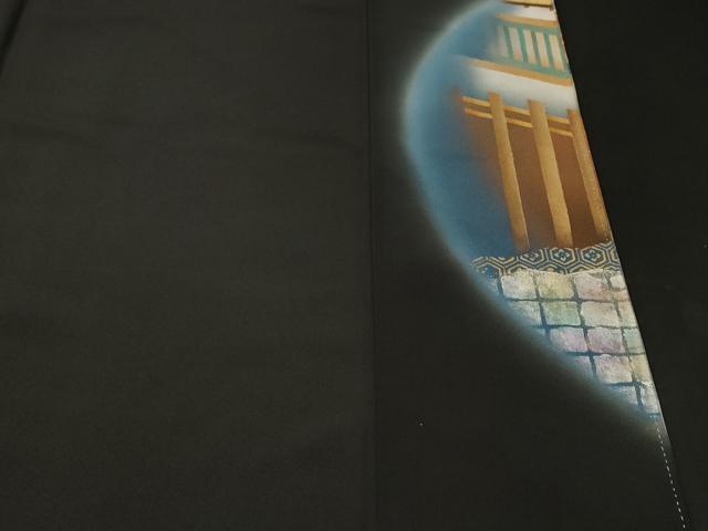 平和屋着物■豪華黒留袖 作家物 歌舞伎の粋 暈し染め 金彩 正絹 逸品 CABI8279ev