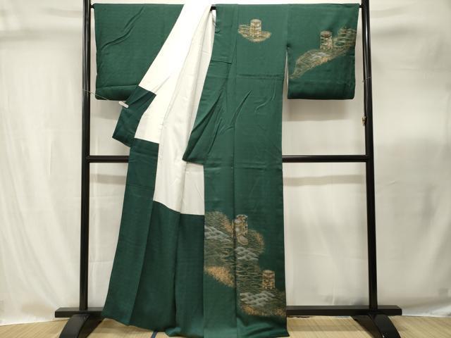 平和屋着物■訪問着 流水貝桶花文 金彩 正絹 逸品 CABI8285ev