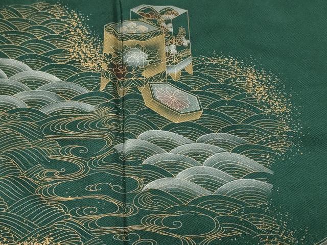 平和屋着物■訪問着 流水貝桶花文 金彩 正絹 逸品 CABI8285ev