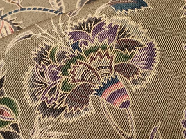 平和屋着物■上質な小紋 更紗枝花文 正絹 逸品 CABI8288ev