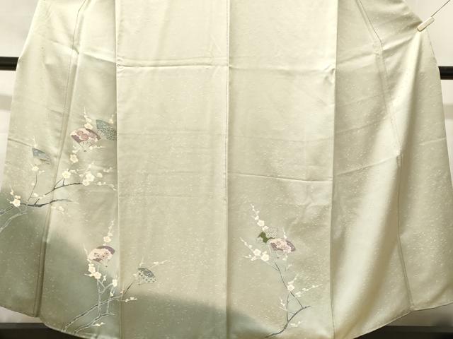 平和屋着物■訪問着 扇面枝梅文 暈し染め 金彩 正絹 逸品 CABI8300ev