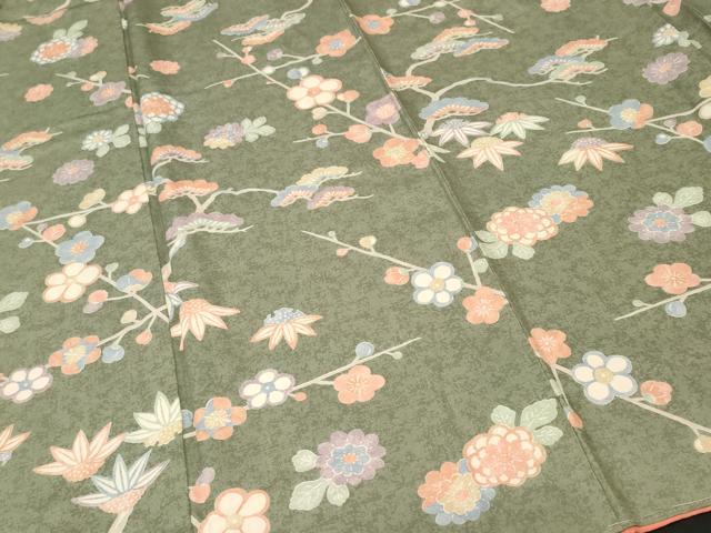 平和屋着物■上質な小紋 松竹梅花文 正絹 逸品 CABI8305ev