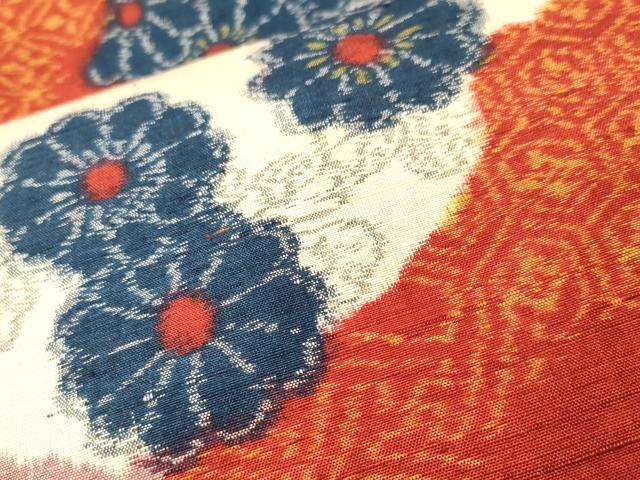 平和屋着物■上質な紬 吉祥花文 正絹 逸品 CABI8322ev