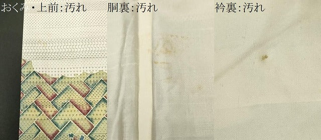 平和屋着物■訪問着 紬地 100亀甲 檜垣枝花文 正絹 逸品 CABI8328ev