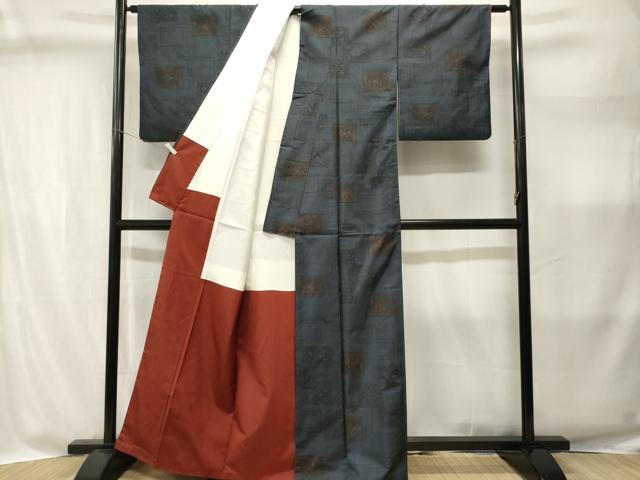 平和屋着物■本場大島紬 9マルキ 色紙花唐草文 株式会社たかし謹製 証紙付き 正絹 逸品 CABI8340ev