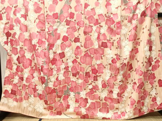 平和屋着物■豪華振袖 枝梅文 正絹 逸品 CABI8343ev