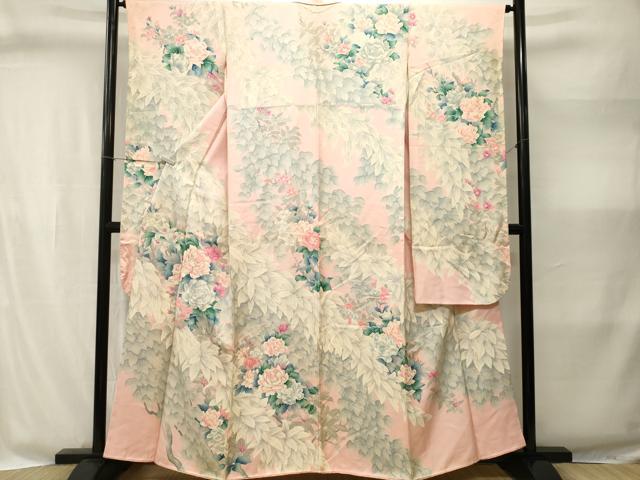 平和屋着物■豪華振袖 駒刺繍 枝花文 正絹 逸品 CABI8350ev