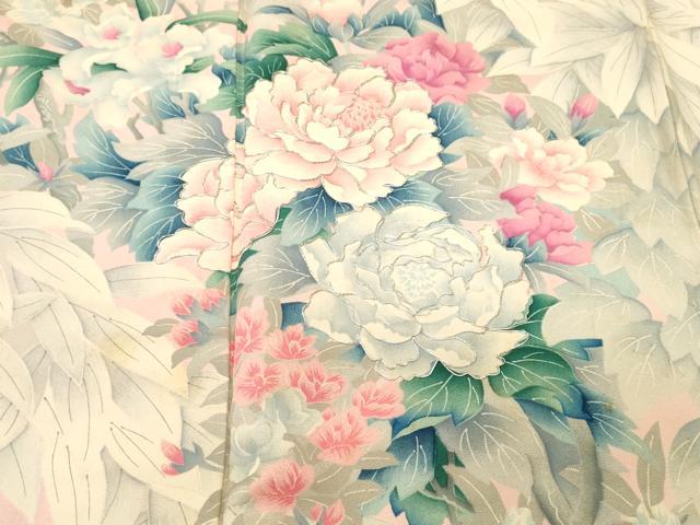 平和屋着物■豪華振袖 駒刺繍 枝花文 正絹 逸品 CABI8350ev