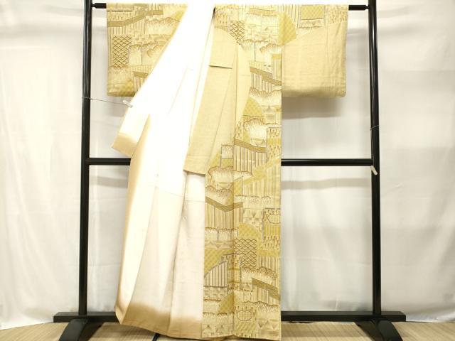 平和屋着物■訪問着 風景文 正絹 逸品 CABI8351ev