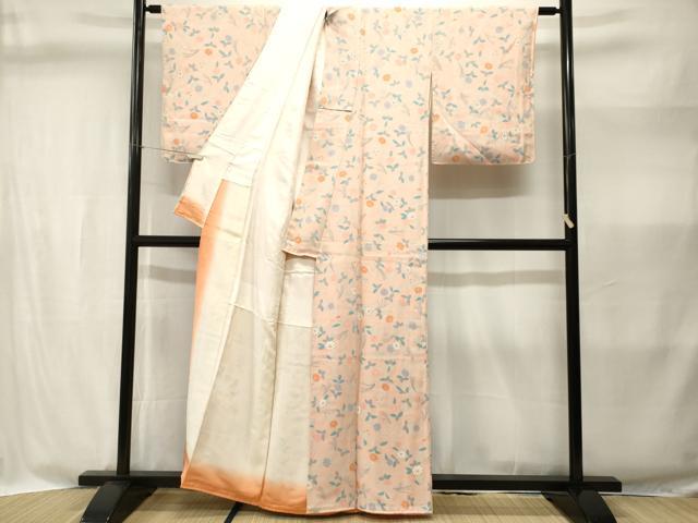 平和屋着物■上質な小紋 草花文 正絹 逸品 CABI8359ev