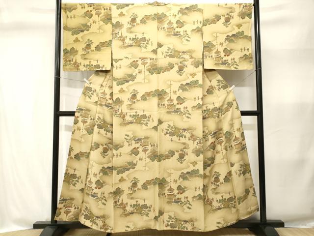 平和屋着物■上質な小紋 雲取り鉾人物文 正絹 逸品 CABI8367ev