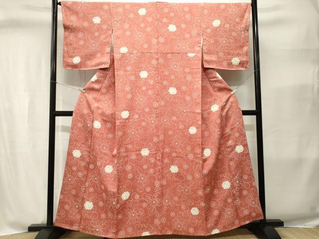 平和屋着物■上質な小紋 花唐草文 正絹 逸品 CABI8383ev