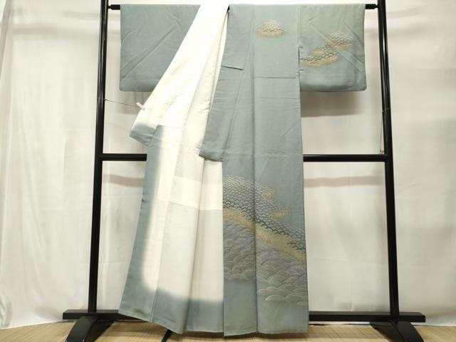 平和屋着物■訪問着 浜松文 金彩 正絹 逸品 CABI8384ev
