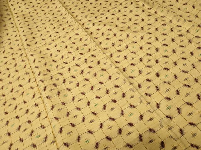 平和屋着物■上質な小紋 井桁文様 正絹 逸品 CABI8390ev
