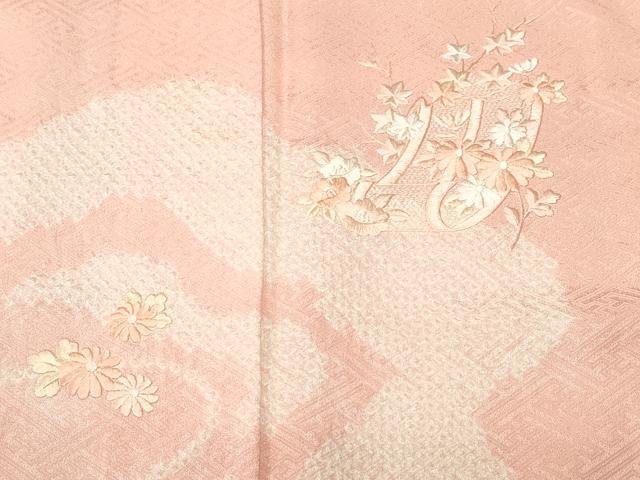 平和屋着物■訪問着 刺繍 絞り 絵巻花文 正絹 逸品 CABI8395ev