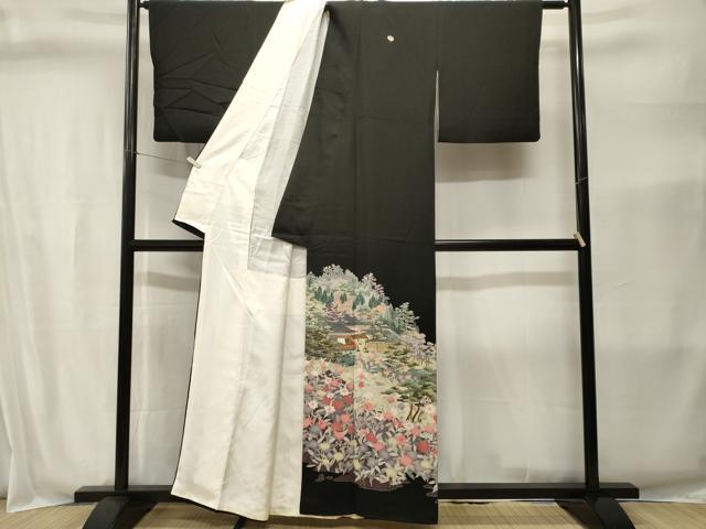 平和屋着物■豪華黒留袖 作家物 風景文 正絹 逸品 CABI8396ev