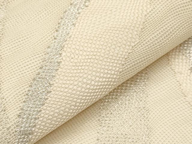 平和屋着物*夏物 六通柄袋帯 抽象文 銀糸 正絹 逸品 CABI8405tx