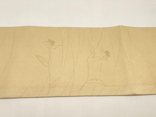 平和屋着物*夏物 九寸名古屋帯 枝花文 金銀糸 正絹 逸品 CABI8416tx