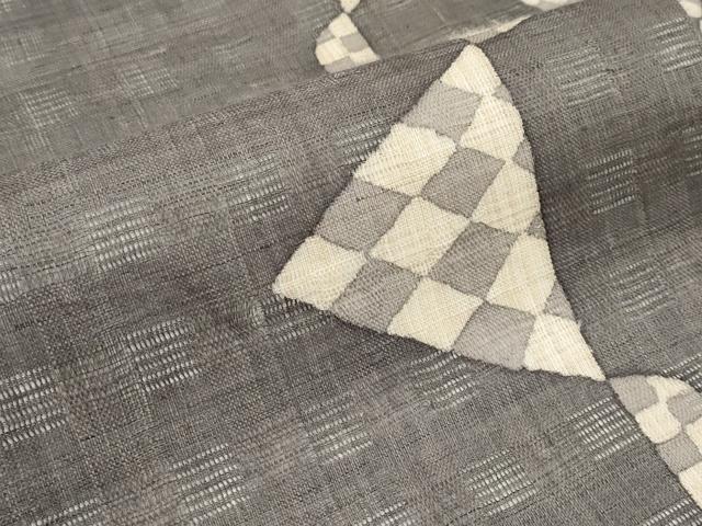 平和屋着物*夏物 九寸名古屋帯 抽象文 麻 逸品 CABI8426tx