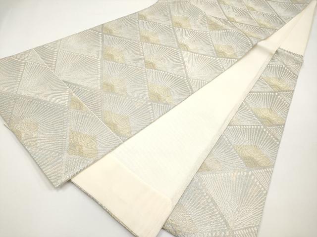 平和屋着物*夏物 六通柄袋帯 菱松葉文 金銀糸 正絹 逸品 CABI8449tx