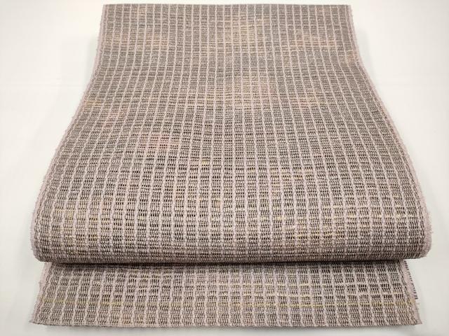 平和屋着物*夏物 八寸名古屋帯 霞文 金糸 正絹 逸品 CABI8462tx