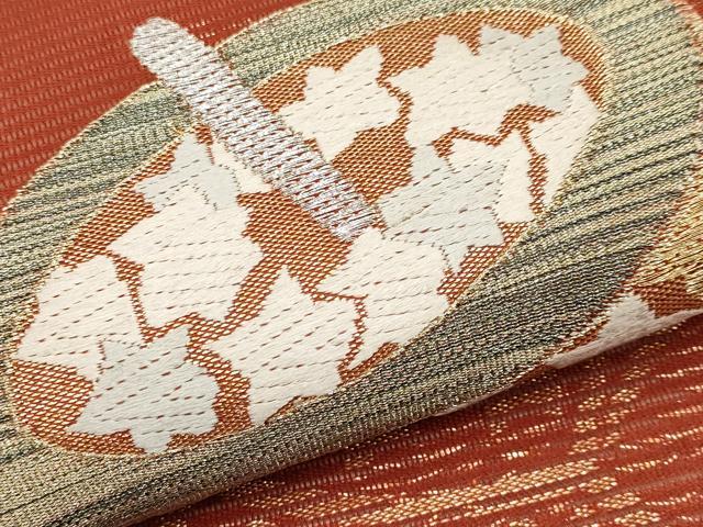 平和屋着物*夏物 九寸名古屋帯 唐織 独楽 金銀糸 正絹 逸品 CABI8468tx