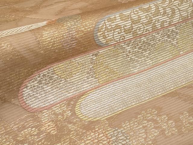 平和屋着物*夏物 六通柄袋帯 霞花鳥文 金銀糸 正絹 逸品 CABI8487tx