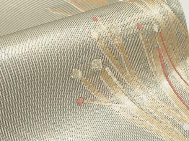 平和屋着物*夏物 六通柄袋帯 抽象文 金銀糸 正絹 逸品 未使用 CABI8488tx
