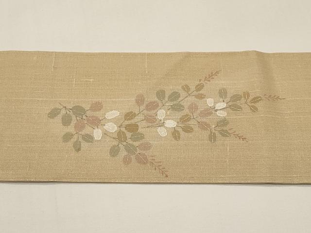 平和屋着物*夏物 九寸名古屋帯 手描き 萩文 金彩 正絹 逸品 CABI8507tx