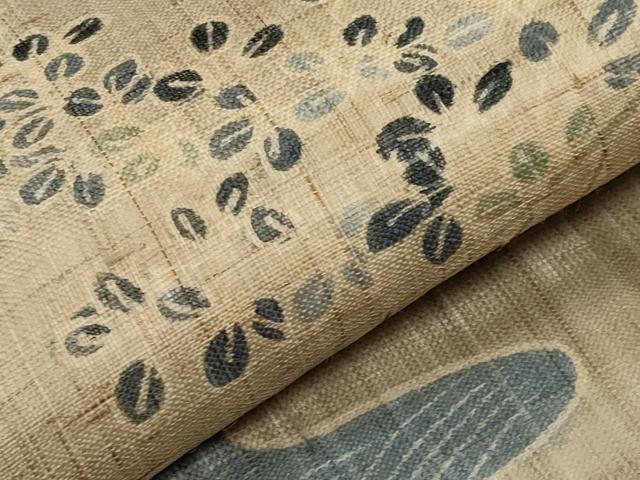 平和屋着物*夏物 九寸開き名古屋帯 流水籬枝花文 麻 逸品 CABI8508tx