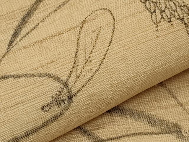 平和屋着物*夏物 九寸名古屋帯 手描き 絵馬 稲穂 麻 逸品 CABI8510tx